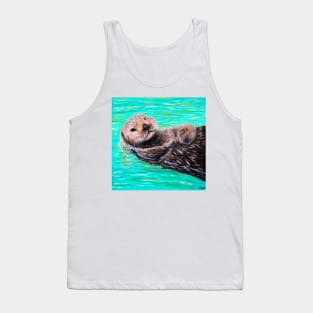 Fluffy Sea Otter Painting Tank Top